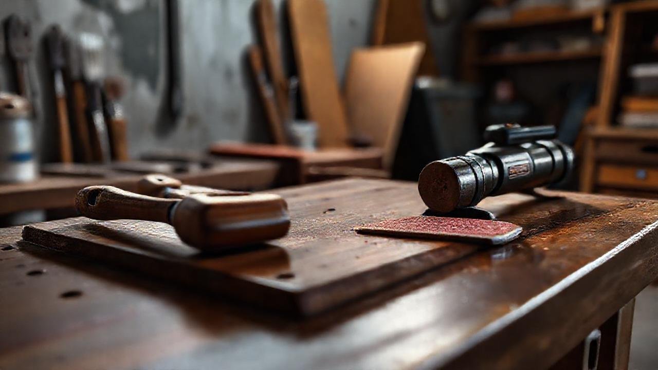 Modelo 3D realista en taller