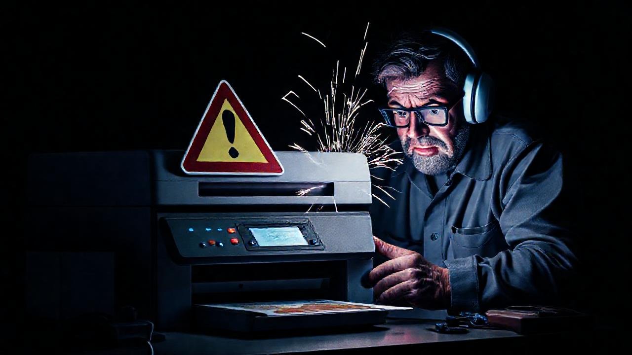 Un técnico frustrado enfrenta problemas técnicos