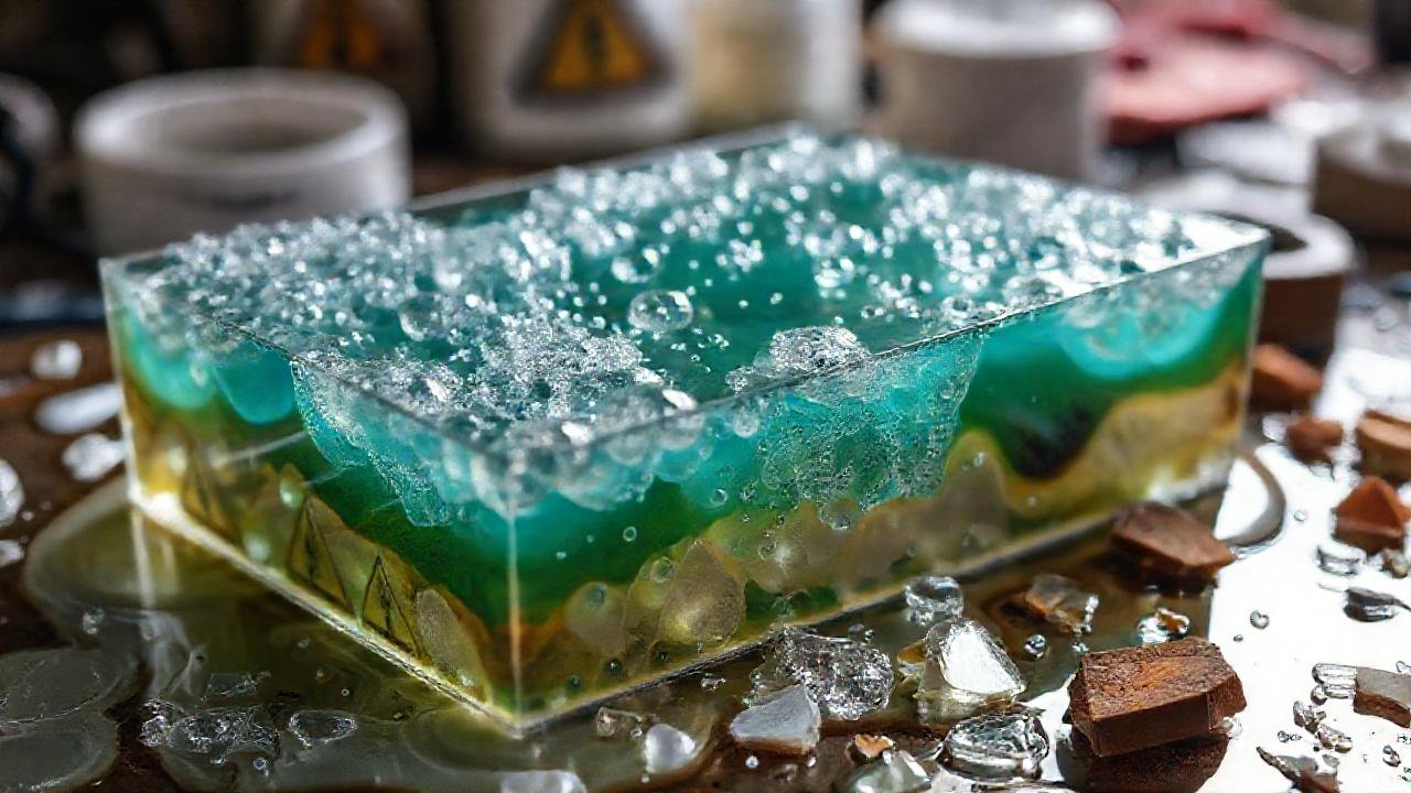 El trabajo de fundición de resina es caótico