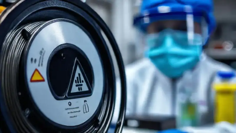 Filamento peligroso en laboratorio limpio