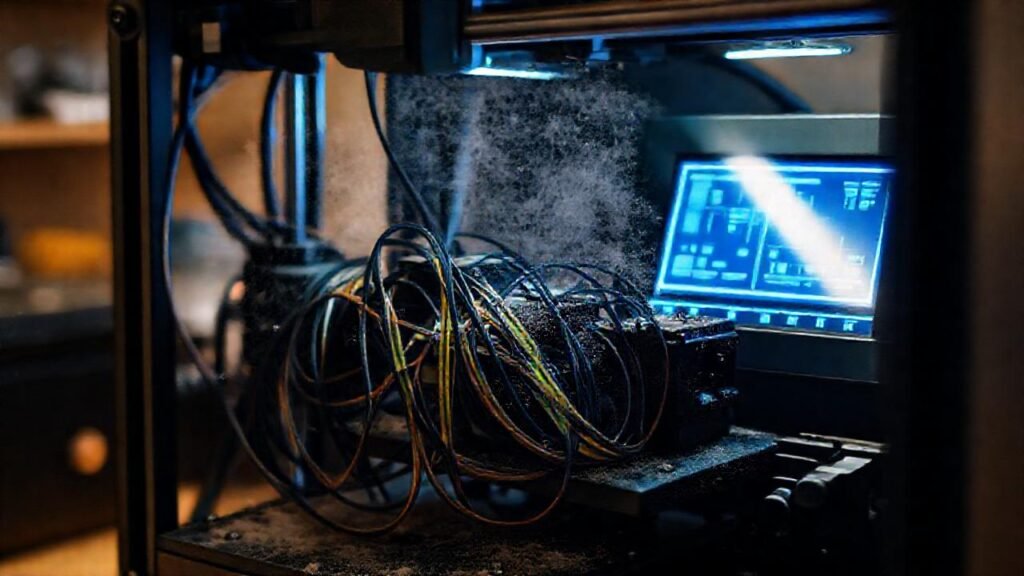 Reparando un impresora con atención