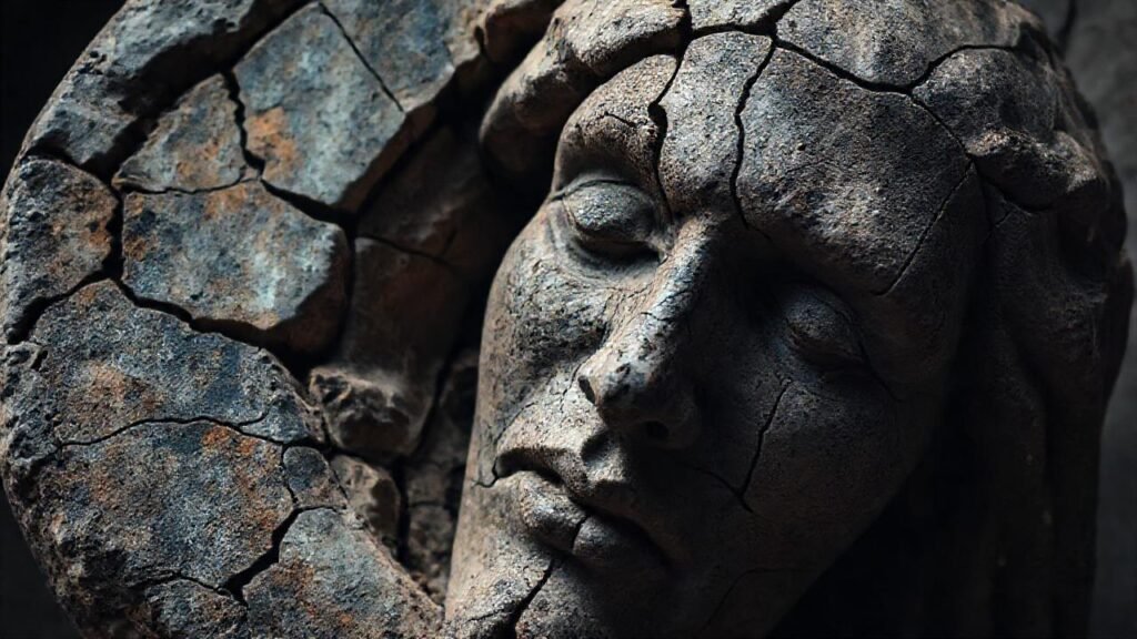 Una estatua antigua revela una lucha interna