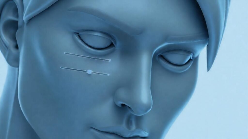 Modelo 3D de rostro distorsionado digital