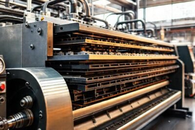 Impresión industrial detallada y tecnológica