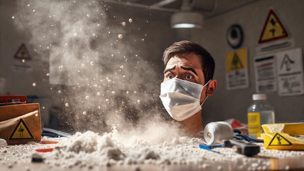 Limpieza aséptica y precauciones en polvo