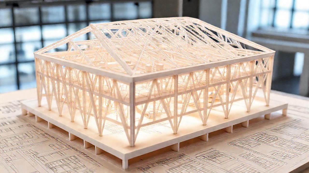 Modelo arquitectónico técnico y preciso