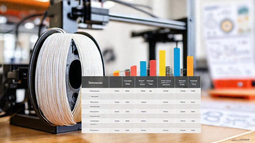 Comparación de filamentos industriales para proyectos técnicos