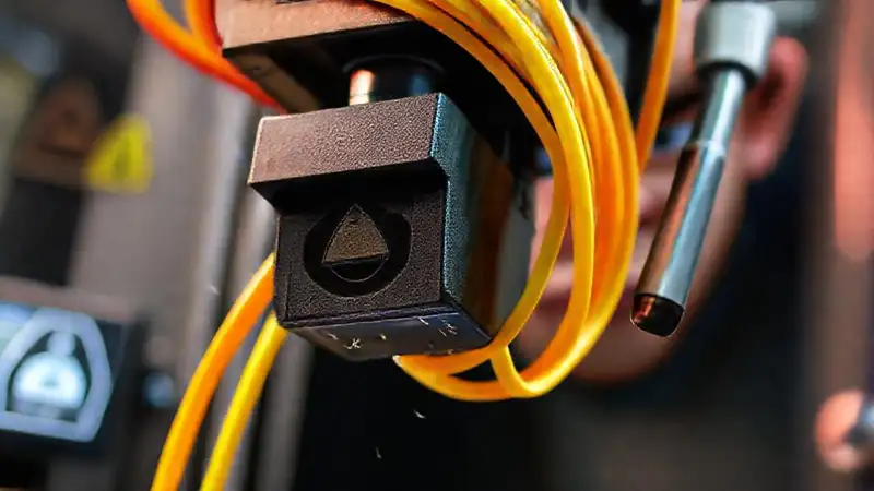 Un técnico frustrado trabaja con impresora 3D