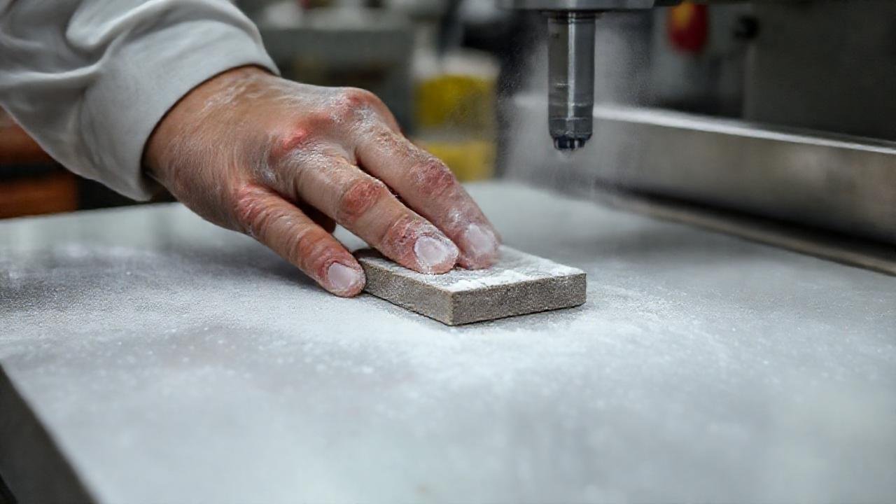 Se lima con precisión una superficie limpia