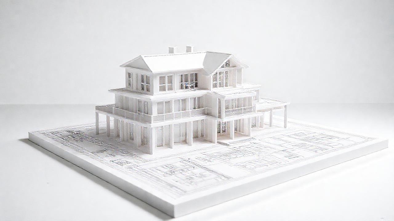 Modelo arquitectónico detallado en fotografía profesional