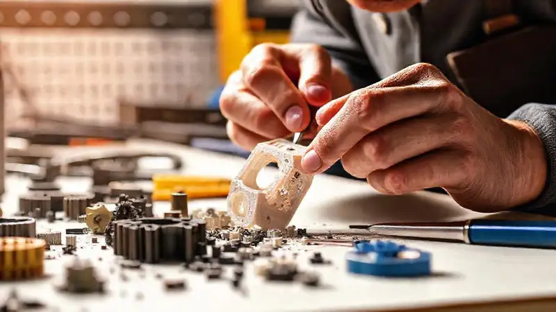 Se repara un componente impreso en 3D
