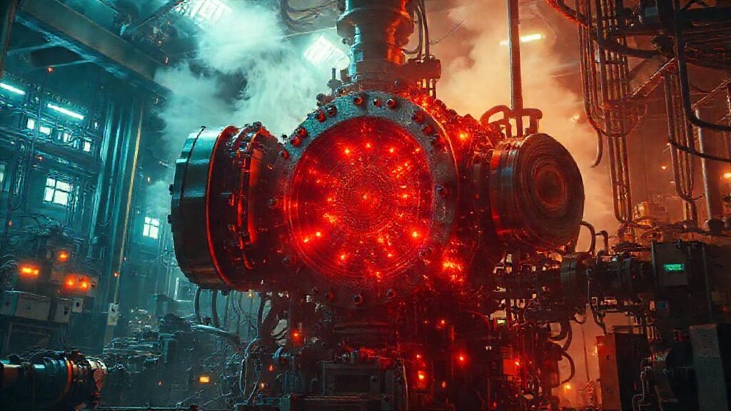 Máquina industrial distorsionada