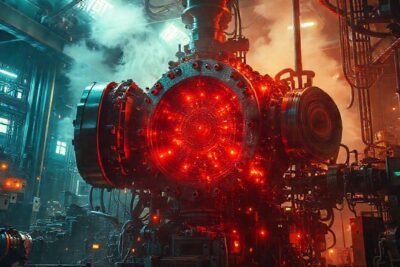 Máquina industrial distorsionada