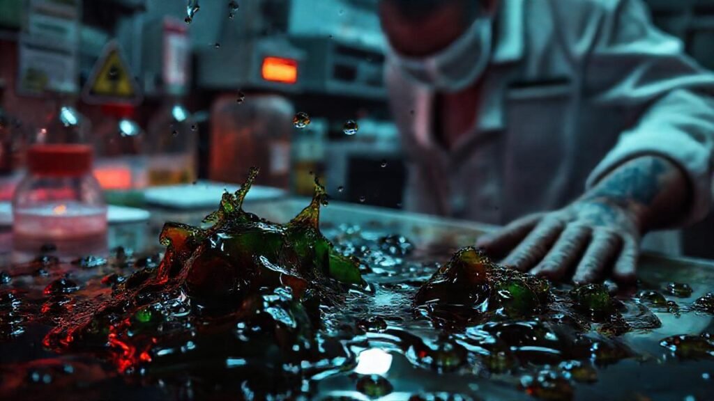 Laboratorio contaminado: peligroso y siniestro