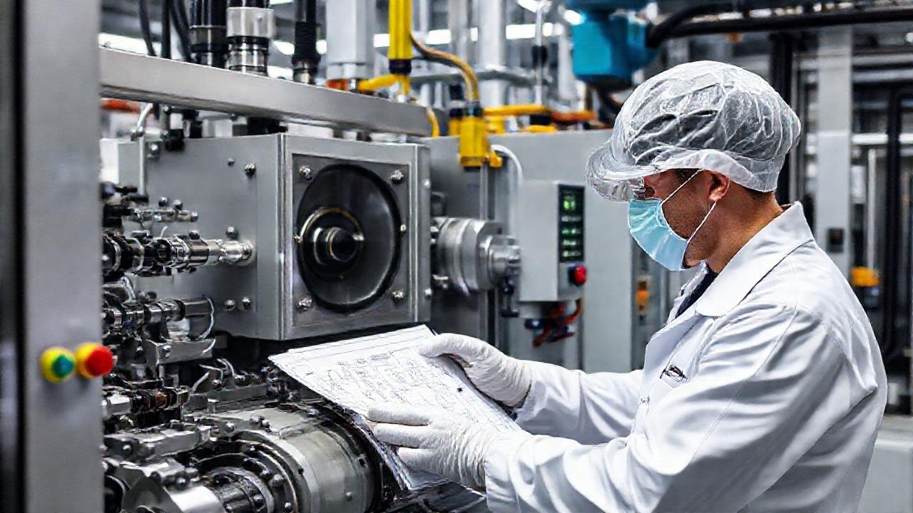 Maquinaria industrial moderna, detallada e informativa