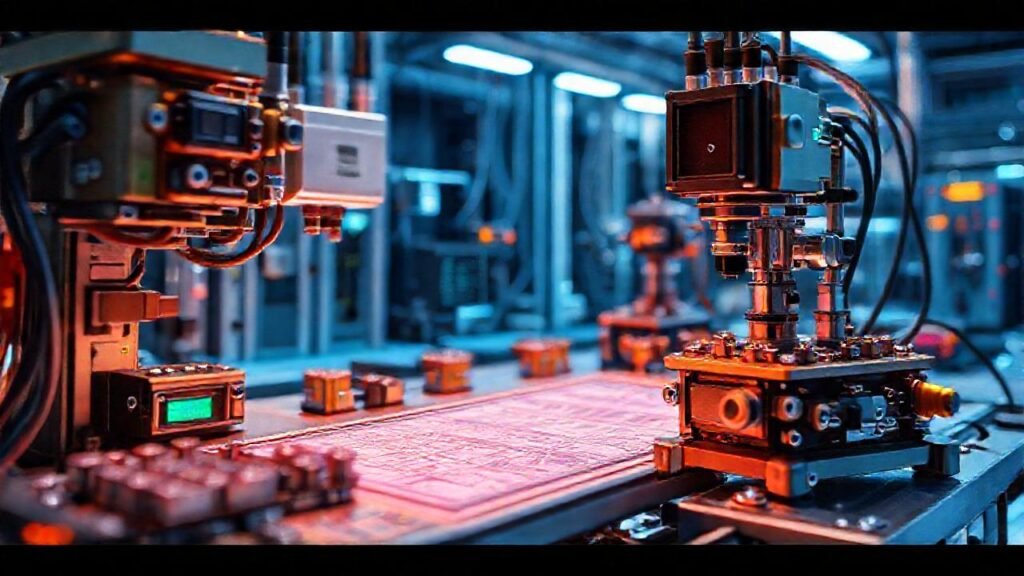 Laboratorio moderno visualiza maquinaria compleja detallada