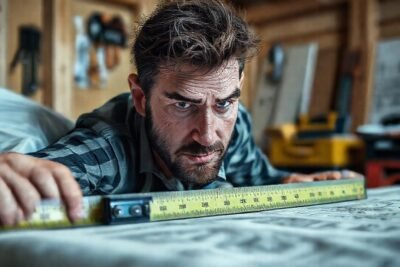 El constructor frustrado ajusta la cama