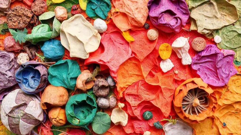 Collage sostenible y colorido