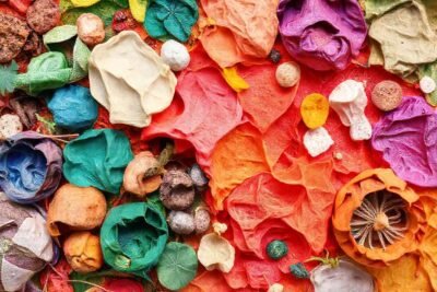 Collage sostenible y colorido