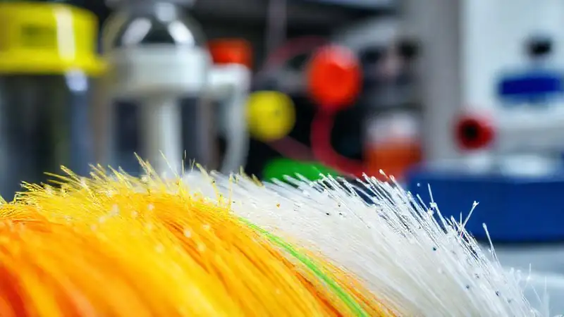 Filamentos de laboratorio, macro, vibrantes y fuertes