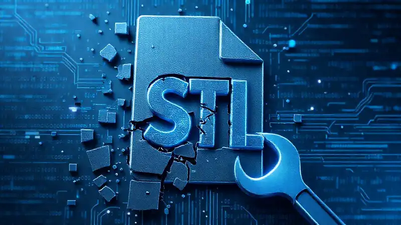 Reparación de STL con diseño futurista