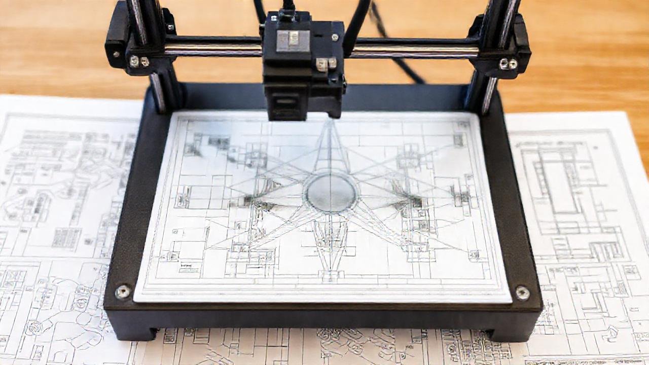 El diseño 3D imprime planos científicos claros
