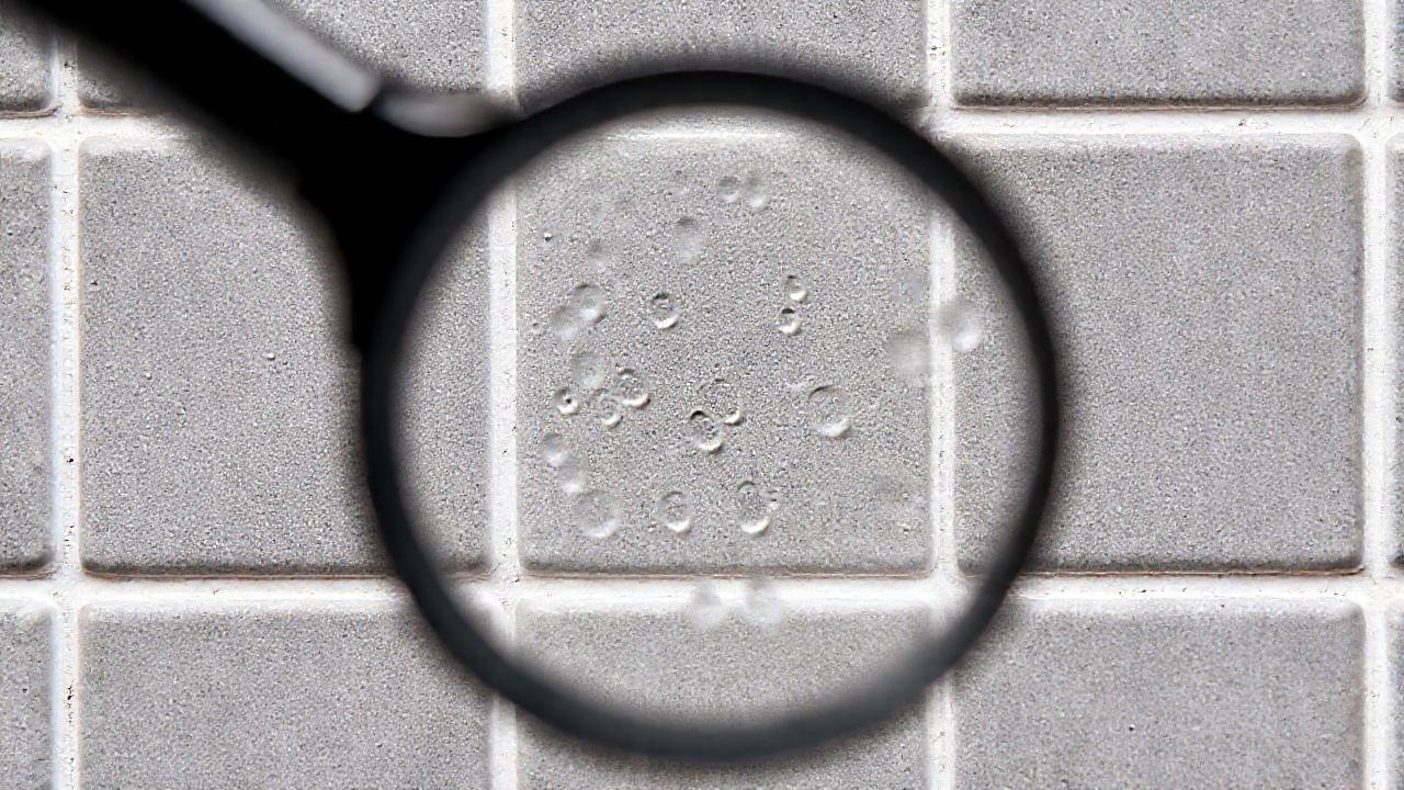 Cerámica texturizada, gotas y enfoque selectivo