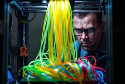 Impresora 3D: frustración y filamento derramado