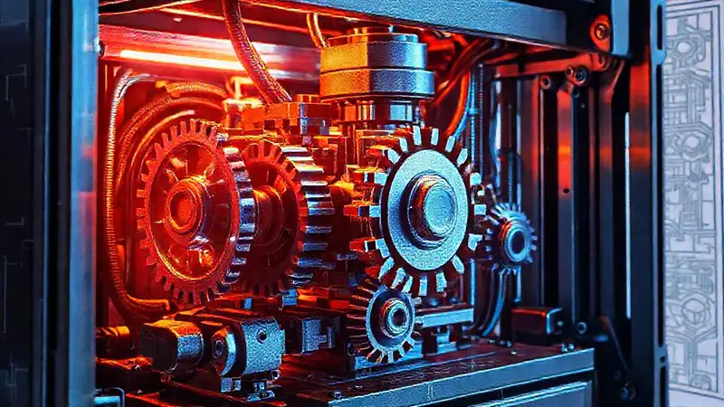 Impresora 3D futurista y tecnológicamente avanzada