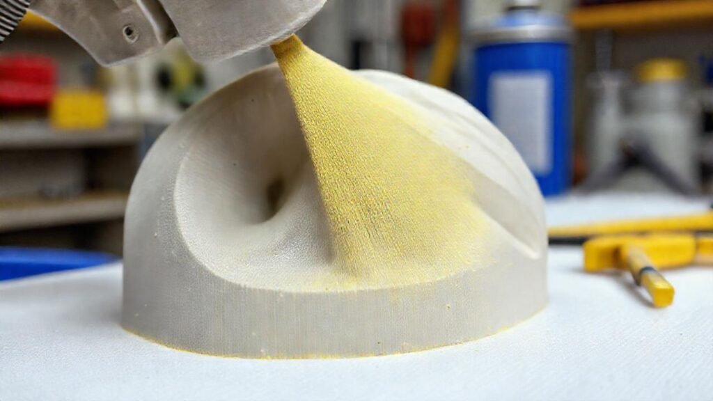 Objeto 3D pintado con colores brillantes