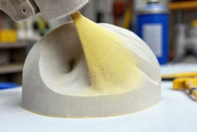 Objeto 3D pintado con colores brillantes
