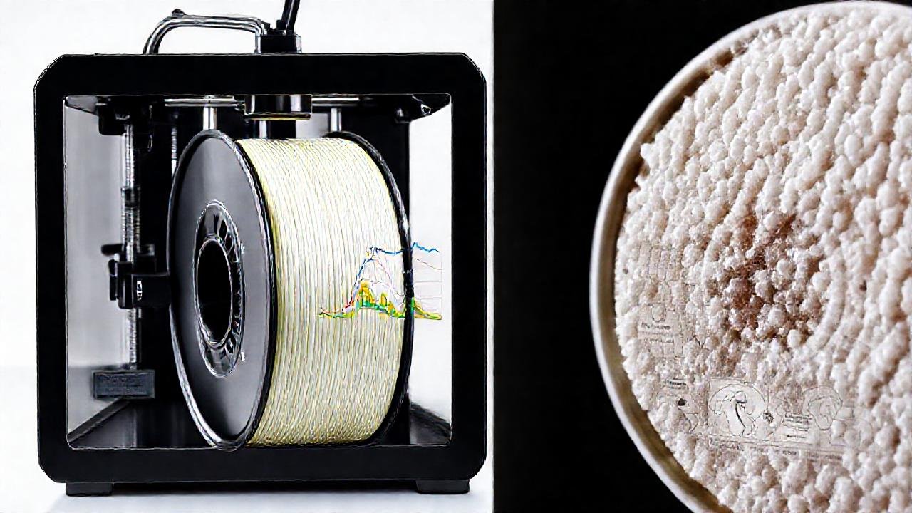 Se compara el filamento ABS 3D