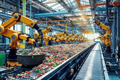 Robots modernos reciclan materiales eficientemente