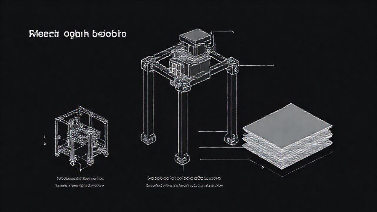 Esquema técnico de impresión 3D