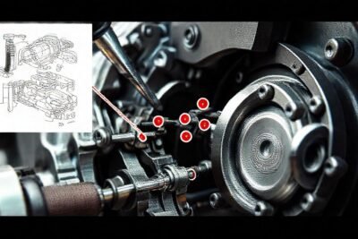 Diagrama técnico de ajuste mecánico digital
