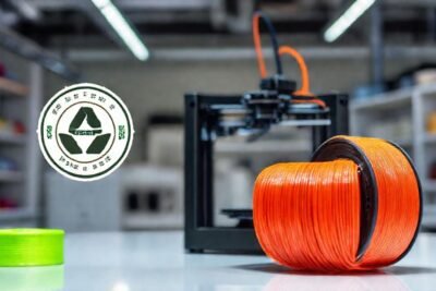 Filamento reciclado 3D: diseño futurista vibrante