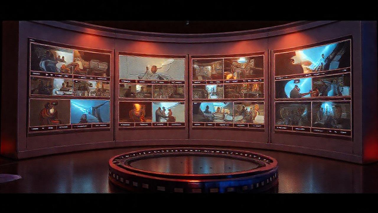 Creación visual cinematográfica detallada y colorida