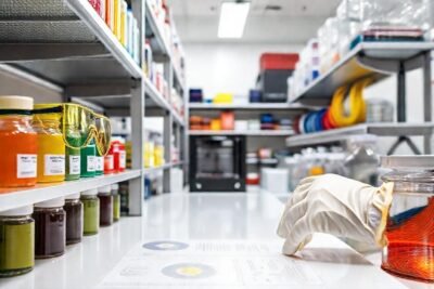 Laboratorio organizado y seguro para impresión