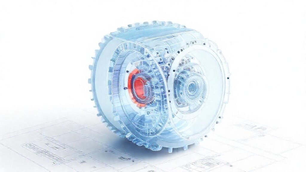 Rendimiento CAD minimalista y vibrante