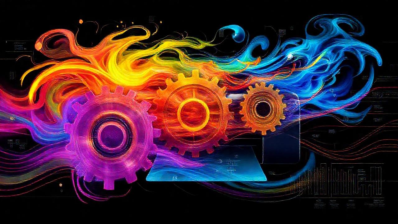 Una ilustración técnica vibrante y detallada