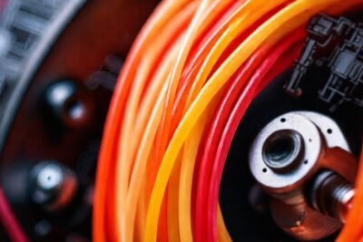 Filamento técnico vibrante en detalle preciso