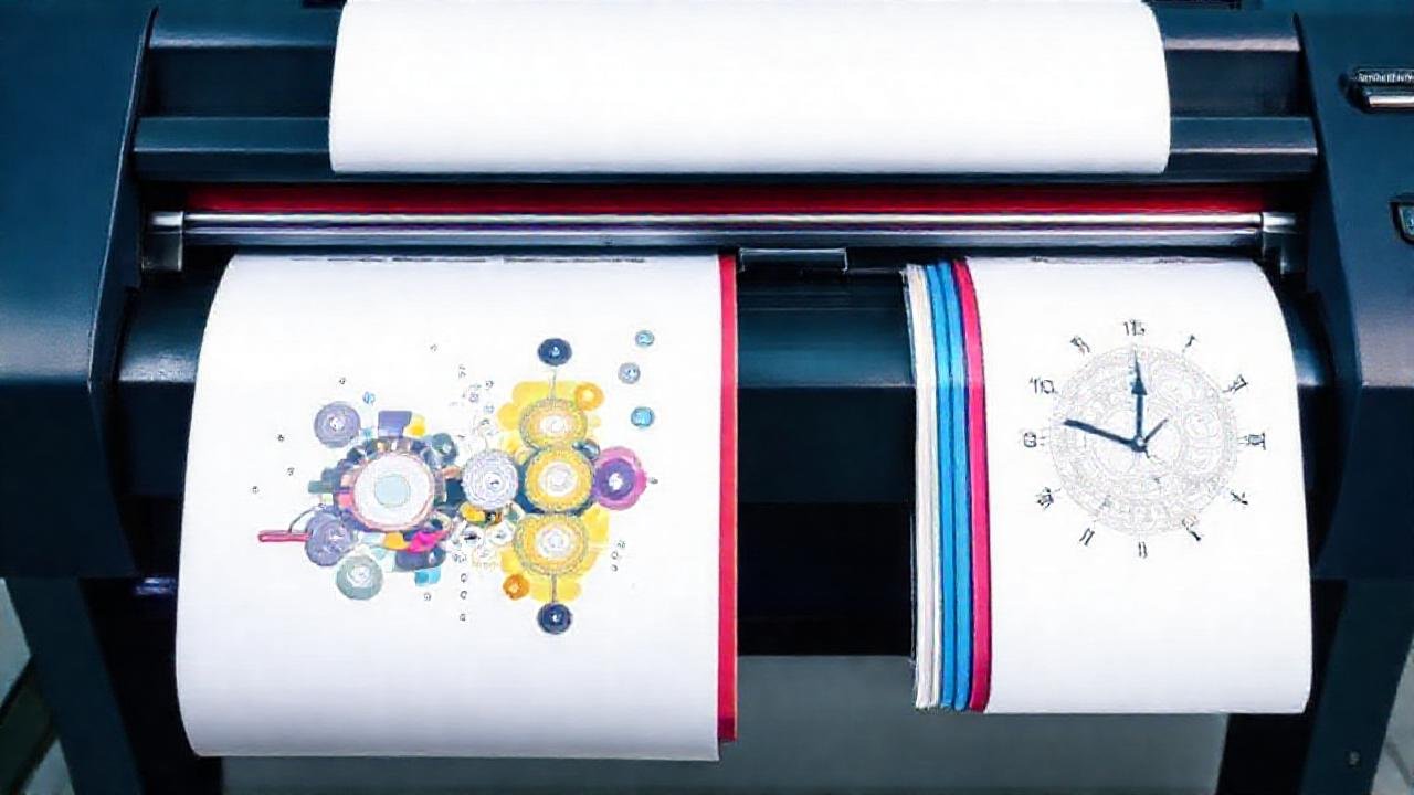 La máquina laminadora produce impresiones técnicas serenas