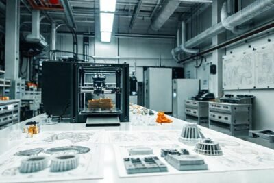 Taller futurista imprime piezas metálicas detalladas