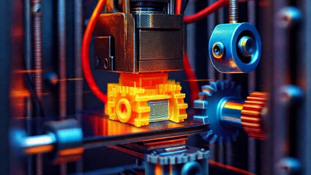 Impresora 3D: detalles técnicos vibrantes