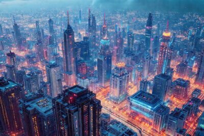 Ciudad futurista: tecnología