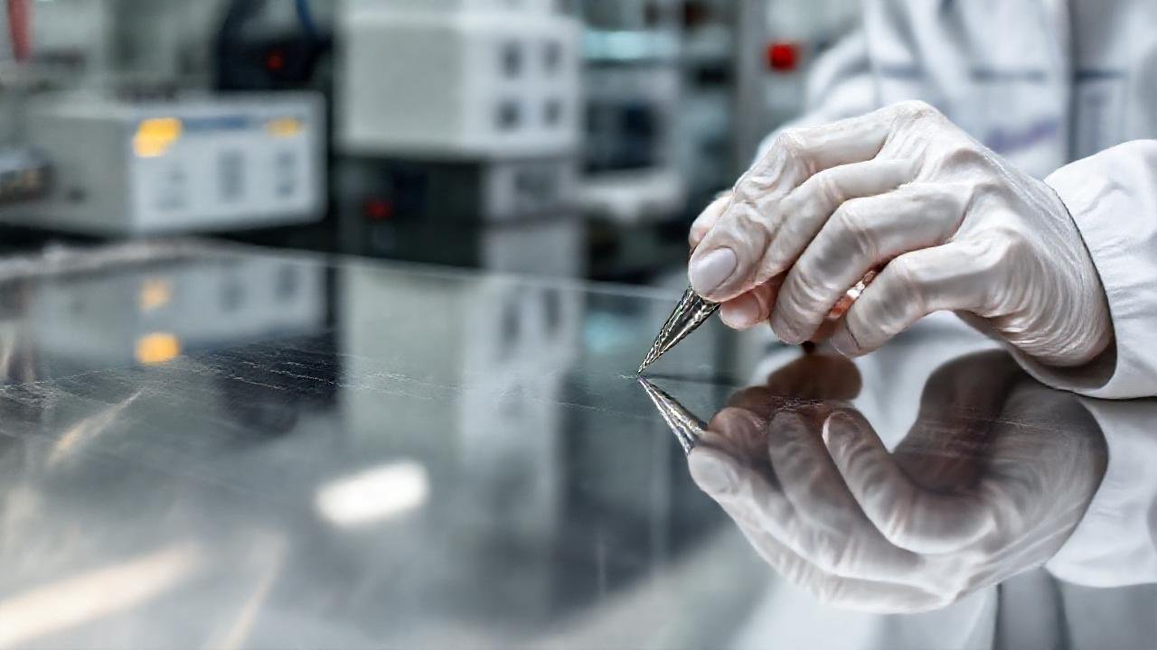 Reflejo metálico estudia uniones limpias