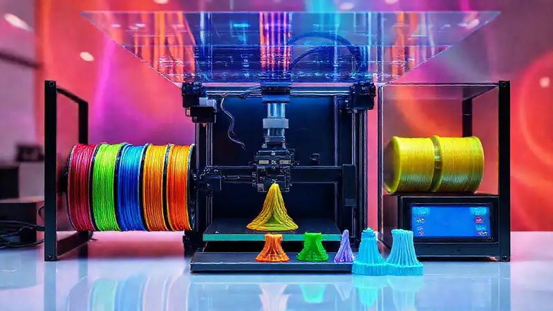 Impresión 3D crea arte digital vibrante