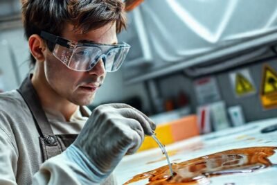 Trabajo artístico profesional con riesgos químicos