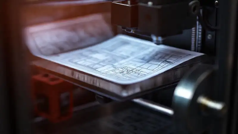 Impresora 3D industrial, detalle preciso