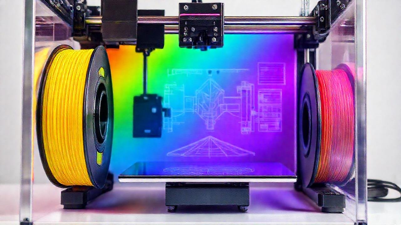 Impresión 3D crea arte multicolor brillante